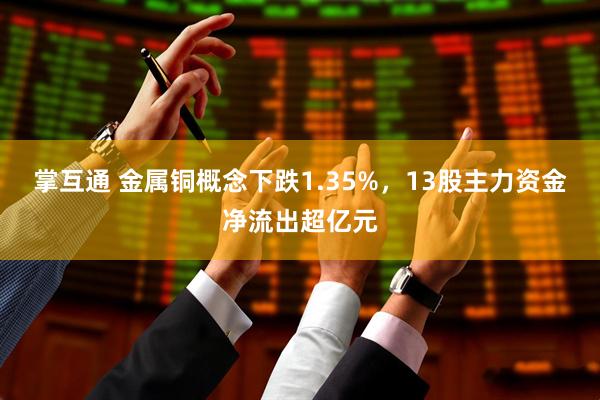 掌互通 金属铜概念下跌1.35%，13股主力资金净流出超亿元